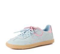 Sneaker TAMARIS "Tamaris Sneaker Veloursleder/Synthetik", Damen, Gr. 38, hellblau, Synthetik, Veloursleder, Schuhe Sneaker (27182361-38) hellblau