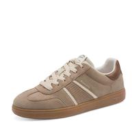 Tamaris Damen Low-Top Sneaker, Frauen Sneaker,Wechselfußbett,Cognac,Antelope,Folk,nut,Taupe,weiblich,Lady,Ladies,Women's,Woman,Taupe,39 EU