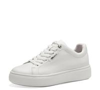 Tamaris Damen Sneaker Low Leder, weiß, 41 EU