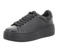 Tamaris Plateausneaker Damen – Schnürschuh (24252705-41) Leder/Textil schwarz, Schmucksteine, Gr. 41