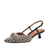Tamaris Damen-Slingpumps BLACK COMB schwarz mit Stilettoabsatz Größe 39