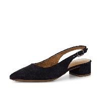 Tamaris Damen Sling-Pumps 601 Leder Blockabsatz Blau Größe 37 EU