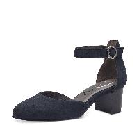 Tamaris Damen-Slipper Comfort – Riemen aus Leder, Navy, Größe 37