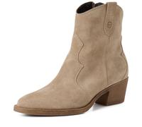Tamaris Damen Stiefelette mit Blockabsatz, beige (BEIGE),39
