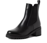 Tamaris Damenschuhe Klassische Stiefeletten BLACK LEATHER BLACK LEATHER - Gr. - 39