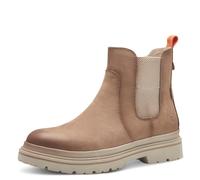 TAMARIS COMFORT Damen Winterstiefel ohne Absatz aus Leder Wasserabweisend, Braun (Camel Nubuc), 40 EU