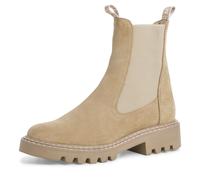 Tamaris Damen Ankle Boots, Frauen Stiefeletten,Wechselfußbett,Bootee,Booties,halbstiefel,Kurzstiefel,uebergangsschuhe,BEIGE Suede,42 EU
