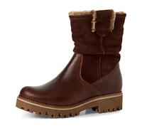 Winterstiefelette TAMARIS, Damen, Gr. 39, cognac, Leder, Veloursleder, used, Schuhe (36670229-39) cognac