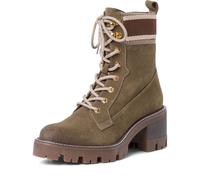 Tamaris Damen Elegante Stiefelette 1-25232-27 Grün 722 Olive Leder mit TOUCH-IT, Groesse:38 EU