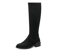Tamaris Damen Langschaft-Stiefel Vegan Blockabsatz; BLACK/schwarz; 37 EU