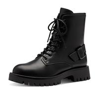 Tamaris Damen Combat Boots, Frauen Stiefeletten,TOUCHit-Fußbett,Boots,Stiefel,Bootee,Booties,halbstiefel,Kurzstiefel,Black,38 EU