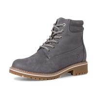 Tamaris Damen Stiefelette 1-26244-41 200 – Leder, gefüttert, Blockabsatz – Grau 36 EU