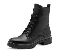 Schnürstiefelette TAMARIS, Damen, Gr. 37, schwarz, Lederimitat, Textil, Schuhe, Blockabsatz, Schnürboots, Schuhzunge mit Schmucksteinen besetzt (20191416-37) schwarz