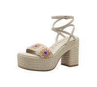 Tamaris Damen 1-1-28035-30 Keilsandale, Beige Comb, 39 EU