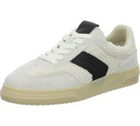 Tamaris Damen Sneaker White Comb – Materialmix Leder/Textil, Comfort-Lining, Weiß Größe 39