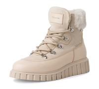 Tamaris Damen Schnür-Winterboots 1-26267-43 Beige Leder wasserabweisend Größe 38