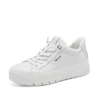 Sneaker TAMARIS "Tamaris Sneaker Leder/Textil", Damen, Gr. 40, weiß, Leder, Textil, Schuhe Sneaker (27729306-40) weiß