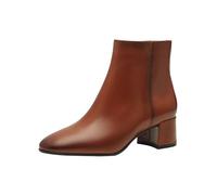 Tamaris Damen Absatzstiefelette Leder Blockabsatz bequem; COGNAC, EU 40
