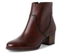 Tamaris Damen Absatzstiefelette Leder Blockabsatz bequem; COGNAC LEATHER, EU 41