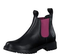 Tamaris 1-25070-41 Chelsea Boots schwarz pink fuxia Leder - Größe 39