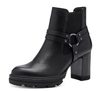 Tamaris Damen Ankle Boots, Frauen Stiefeletten,TOUCHit-Fußbett,uebergangsschuhe,uebergangsstiefel,knöchelhoch,Boots,Black Leather,40 EU