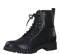 Tamaris Damen Ankle Boots, Frauen Stiefeletten,uebergangsstiefel,flach,Boots,Stiefel,Bootee,Booties,halbstiefel,Black Struct.,40 EU
