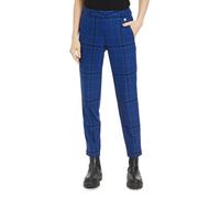 Tamaris Damen Ariana Cigarette Suit Pants, Blueberry Houndstooth Check, 44 EU