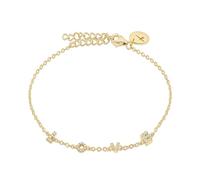 Tamaris Damen Armband TJ-0702-B-21 aus 925er Silber in IP Gold mit Zirkoniasteinen
