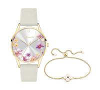 Tamaris Uhr- & Armband-Set Damen beige, ONE SIZE