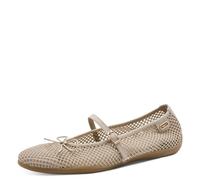 Tamaris Damen Ballerina mit Strap flach, beige, 37 EU