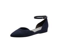 Tamaris Damen Ballerina mit Strap flach, blau, 42 EU