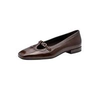 Tamaris Damen Ballerina mit Strap flach, braun (Brown PATENT),40