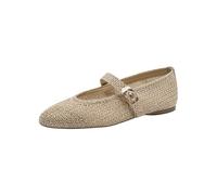 Tamaris Damen Ballerina mit Strap flach, metallic, 39 EU