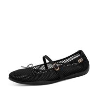 Tamaris Damen Ballerina mit Strap flach, schwarz, 42 EU