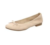 Tamaris Damen Ballerina Leder, flach, beige – Gr. 37 EU