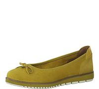 Tamaris Damen Ballerinas, Frauen Klassische Ballerinas, Lady Ladies Women's Women Woman Freizeit leger Flats sommerschuh,Mustard,37 EU / 4 UK