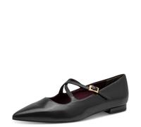 Tamaris Damenschuhe Ballerinas BLACK LEATHER BLACK LEATHER - Gr. - 41
