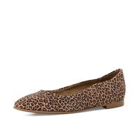 Tamaris Damen Ballerina Leder flach, braun, 39 EU