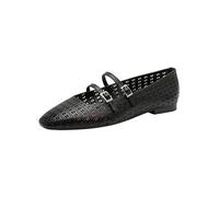 Tamaris Damen Ballerinas Leder, schwarz, 41 EU