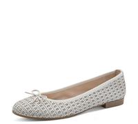 Tamaris Damen Ballerinas Leder, weiß, 39 EU