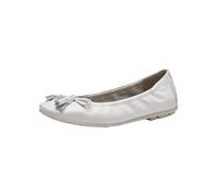 Tamaris Damen Ballerinas Leder; White/weiß; 37 EU