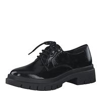 Tamaris Damen Bequemschuhe, Frauen Schnürschuhe,Comfort Lining,TOUCHit-Fußbett,Halbschuhe,schnürschuhe,schnürer,bequem,Black PATENT,40 EU