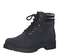 Tamaris Damen Schnürstiefel, Frauen Stiefel,Wechselfußbett,DUOtex,wasserabweisend,warm gefüttert,schnürboots,halbstiefel,Black Uni,36 EU