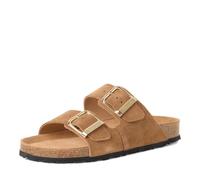 Tamaris Pantolette 1-27543-42 305 normal – Fußbett Leder, flach, Braun, Größe 41