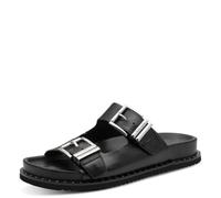 Tamaris Damen Fußbett Pantolette Leder flach, schwarz, 42 EU