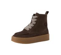 Tamaris Damen Boots Leder | 1-25200-47 - Reißverschluss & Schnürung, COMFORT-Lining, herausnehmbares Fußbett, flache Sohle