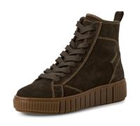 Tamaris Damen Boots Leder | 1-25205-45 - Reißverschluss & Schnürung, COMFORT-Lining, herausnehmbares Fußbett, flache Sohle