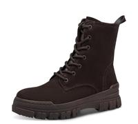Tamaris Damen Boots Leder | 1-25212-47 - Schnürung & Reißverschluss, herausnehmbares Fußbett & TOUCH-IT Fußbett, flache Sohle