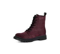 Tamaris Damen Boots Leder | 1-25269-41 - Schnürung & Reißverschluss, COMFORT-Lining, herausnehmbares Fußbett, flache Sohle