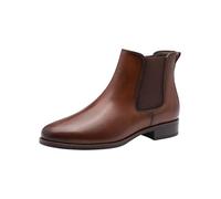 Chelseaboots TAMARIS, Damen, Gr. 37, braun, Leder, klassisch, Schuhe, Blockabsatz, Basic, Stiefelette mit Antik Finish (33322269-37) braun